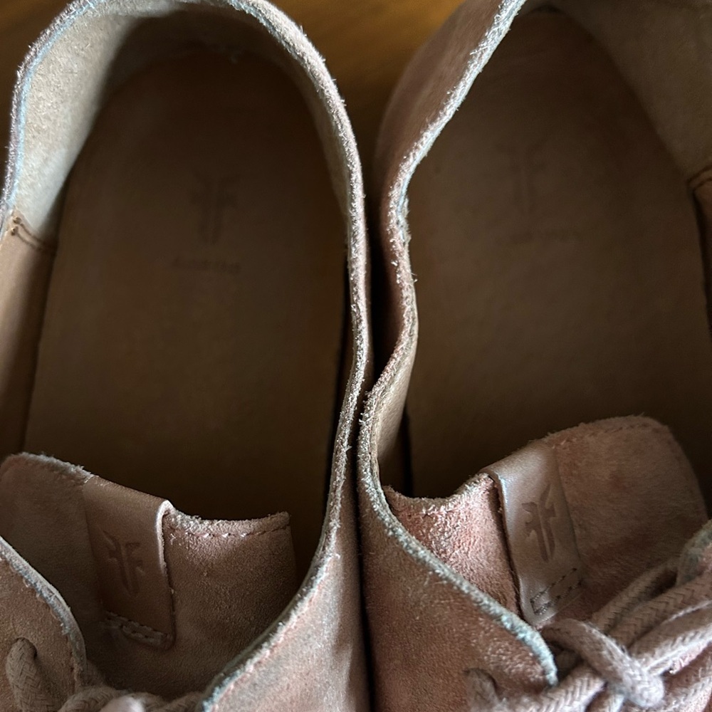Frye Webster Low Lace Pink Suede Sneakers - Picture 5 of 8
